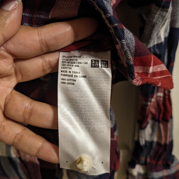 3for30!!! Uniqlo unisex flannel size S - Picture 2 of 3